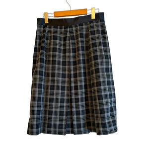 Mario Serrani Plaid Heritage Pleated Skirt Women’s Size 6 Black & Grey